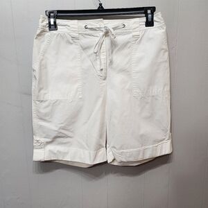 Studio‎ Works Shorts Size 12 White Women's Casual Summer Bermuda C345
